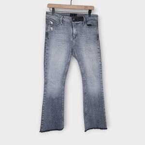 RtA Gray Distressed Bootcut Stacked Denim Frayed Hem Grunge Mens 30